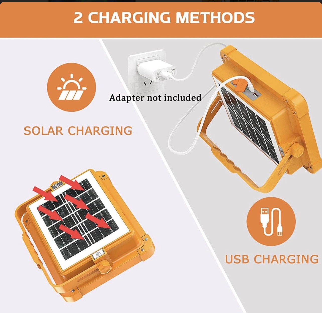 پروژکتور شارژی خورشیدی 100 وات مهتابی، آفتابی و نچرال