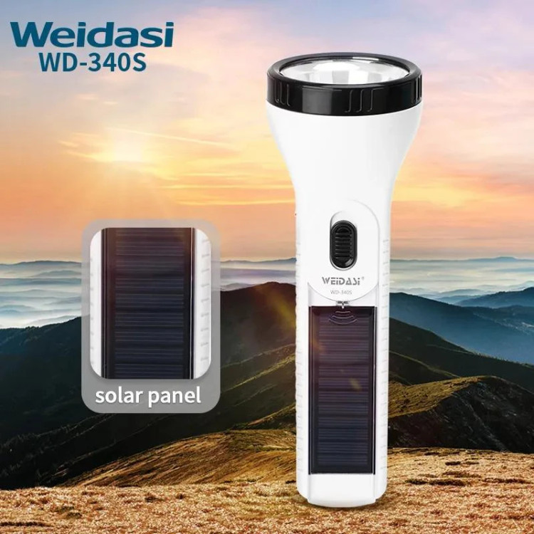 چراغ قوه دستی ویداسی مدل خورشیدی کد WD-340S